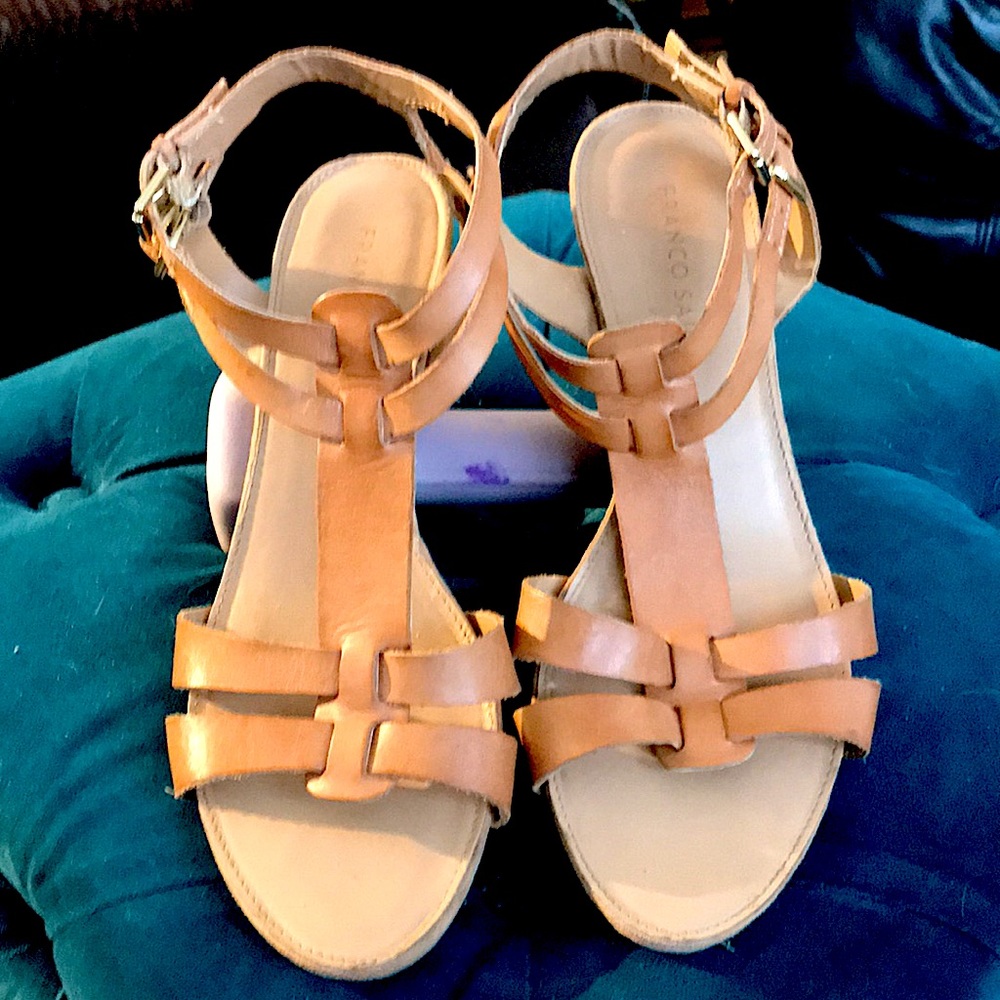 Super cute tan wedges I just don’t wear them